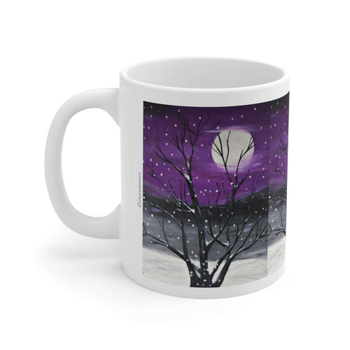 11oz BPA, lead-free, microwave/dishwasher safe, white ceramic, vivid colours. Many original artworks by Kerry Sandhu Art