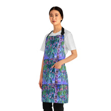 Load image into Gallery viewer, Apron - lightweight, silky finish 100% polyester, two front pockets. Many original artwork designs by Kerry Sandhu Art
