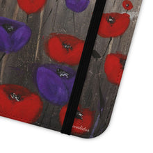 Load image into Gallery viewer, Benedictus (Poppies Only) - PHONE CASE WALLET - by Kerry Sandhu Art
