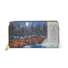 Load image into Gallery viewer, Pockets for cash, c/cards, coins, &amp; more. Stylish faux leather, lots of original artworks by Kerry Sandhu Art to choose from
