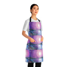 Load image into Gallery viewer, Apron - lightweight, silky finish 100% polyester, two front pockets. Many original artwork designs by Kerry Sandhu Art

