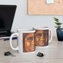 Load image into Gallery viewer, 11oz BPA, lead-free, microwave/dishwasher safe, white ceramic, vivid colours. Many original artworks by Kerry Sandhu Art
