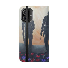 Load image into Gallery viewer, The Dust of Uruzgan (with Poppies) - PHONE CASE WALLET - by Kerry Sandhu Art
