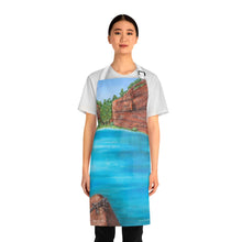 Load image into Gallery viewer, Apron - lightweight, silky finish 100% polyester, two front pockets. Many original artwork designs by Kerry Sandhu Art
