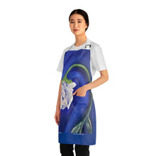 Load image into Gallery viewer, Apron - lightweight, silky finish 100% polyester, two front pockets. Many original artwork designs by Kerry Sandhu Art
