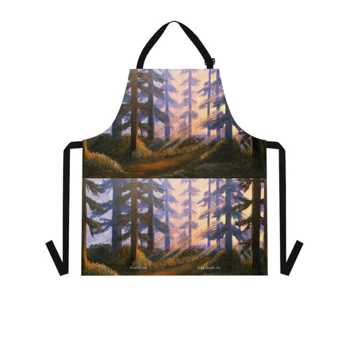 Apron - lightweight, silky finish 100% polyester, two front pockets. Many original artwork designs by Kerry Sandhu Art