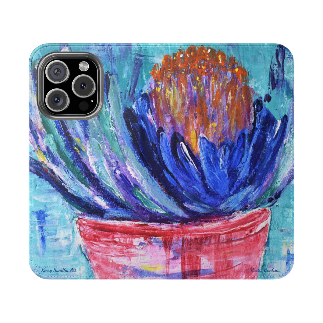 Rustic Banksia - PHONE CASE WALLET for Samsung & iPhones - by Kerry Sandhu Art