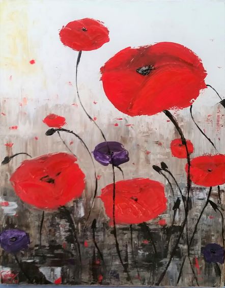 For The Fallen – commemorative ANZAC artwork honouring Australian and New Zealand service personnel, painted on ANZAC Day 2017