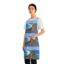 Load image into Gallery viewer, Apron - lightweight, silky finish 100% polyester, two front pockets. Many original artwork designs by Kerry Sandhu Art
