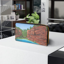 Load image into Gallery viewer, Pockets for cash, c/cards, coins, &amp; more. Stylish faux leather, lots of original artworks by Kerry Sandhu Art to choose from
