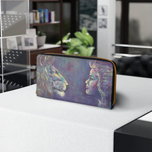 Load image into Gallery viewer, Pockets for cash, c/cards, coins, &amp; more. Stylish faux leather, lots of original artworks by Kerry Sandhu Art to choose from
