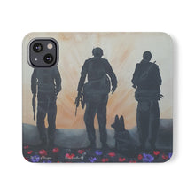 Load image into Gallery viewer, The Dust of Uruzgan (with Poppies) - PHONE CASE WALLET for Samsung &amp; iPhones - Designed from original Anzac Day artwork

