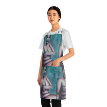 Load image into Gallery viewer, Apron - lightweight, silky finish 100% polyester, two front pockets. Many original artwork designs by Kerry Sandhu Art
