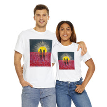 Load image into Gallery viewer, Freedom Called - Unisex HEAVY COTTON TEE - Designed from Original Anzac Day artwork (Image on front)
