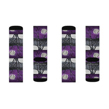 Load image into Gallery viewer, Step out in style with these funky socks! 3 sizes. Ribbed tube, cushioned bottoms, sublimated print by Kerry Sandhu Art
