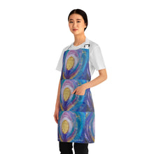 Load image into Gallery viewer, Apron - lightweight, silky finish 100% polyester, two front pockets. Many original artwork designs by Kerry Sandhu Art
