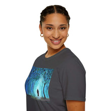 Load image into Gallery viewer, T-Shirt made from very soft materials, no side seams. Feels like bliss to wear! Many designs by Kerry Sandhu Art
