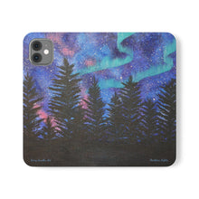 Load image into Gallery viewer, Northern Lights - PHONE CASE WALLET - by Kerry Sandhu Art
