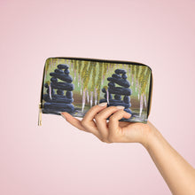 Load image into Gallery viewer, Pockets for cash, c/cards, coins, &amp; more. Stylish faux leather, lots of original artworks by Kerry Sandhu Art to choose from
