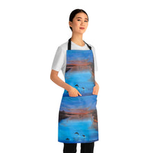 Load image into Gallery viewer, Apron - lightweight, silky finish 100% polyester, two front pockets. Many original artwork designs by Kerry Sandhu Art
