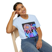 Load image into Gallery viewer, T-Shirt made from very soft materials, no side seams. Feels like bliss to wear! Many designs by Kerry Sandhu Art
