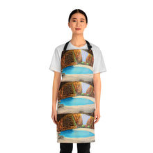 Load image into Gallery viewer, Apron - lightweight, silky finish 100% polyester, two front pockets. Many original artwork designs by Kerry Sandhu Art
