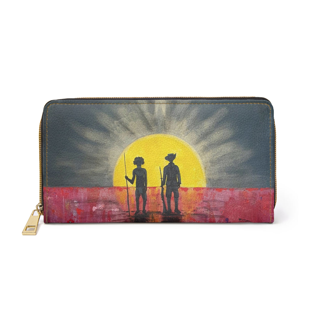 Freedom Called - ZIPPER WALLET - Designed from original ANZAC Day artwork - red poppies
