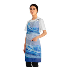 Load image into Gallery viewer, Apron - lightweight, silky finish 100% polyester, two front pockets. Many original artwork designs by Kerry Sandhu Art
