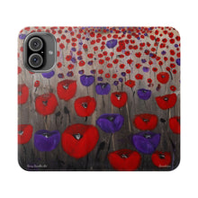 Load image into Gallery viewer, Benedictus (Poppies Only) - PHONE CASE WALLET - by Kerry Sandhu Art
