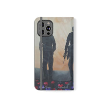 Load image into Gallery viewer, The Dust of Uruzgan (with Poppies) - PHONE CASE WALLET for Samsung &amp; iPhones - Designed from original Anzac Day artwork
