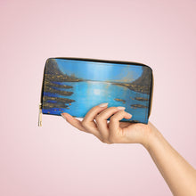 Load image into Gallery viewer, Pockets for cash, c/cards, coins, &amp; more. Stylish faux leather, lots of original artworks by Kerry Sandhu Art to choose from
