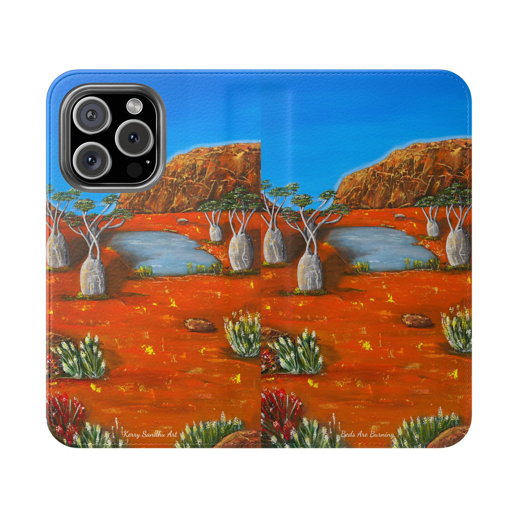 Beds Are Burning - PHONE CASE WALLET - by Kerry Sandhu Art