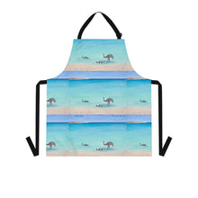 Load image into Gallery viewer, Apron - lightweight, silky finish 100% polyester, two front pockets. Many original artwork designs by Kerry Sandhu Art
