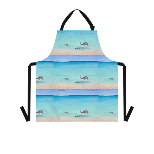 Apron - lightweight, silky finish 100% polyester, two front pockets. Many original artwork designs by Kerry Sandhu Art