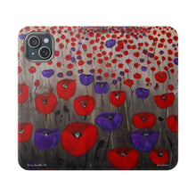 Load image into Gallery viewer, Benedictus (Poppies Only) - PHONE CASE WALLET - by Kerry Sandhu Art
