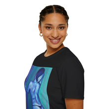Load image into Gallery viewer, T-Shirt made from very soft materials, no side seams. Feels like bliss to wear! Many designs by Kerry Sandhu Art

