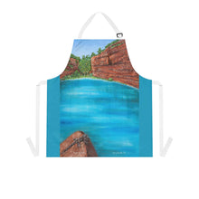 Load image into Gallery viewer, Apron - lightweight, silky finish 100% polyester, two front pockets. Many original artwork designs by Kerry Sandhu Art
