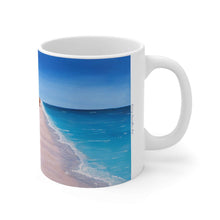 Load image into Gallery viewer, 11oz BPA, lead-free, microwave/dishwasher safe, white ceramic, vivid colours. Many original artworks by Kerry Sandhu Art
