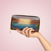 Load image into Gallery viewer, Pockets for cash, c/cards, coins, &amp; more. Stylish faux leather, lots of original artworks by Kerry Sandhu Art to choose from

