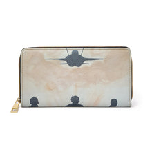Load image into Gallery viewer, The Dust of Uruzgan (with Jet) - ZIPPER WALLET - Designed from original Anzac Day Artwork - Red Poppies
