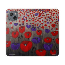 Load image into Gallery viewer, Benedictus (Poppies Only) - PHONE CASE WALLET - by Kerry Sandhu Art

