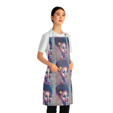Load image into Gallery viewer, Apron - lightweight, silky finish 100% polyester, two front pockets. Many original artwork designs by Kerry Sandhu Art
