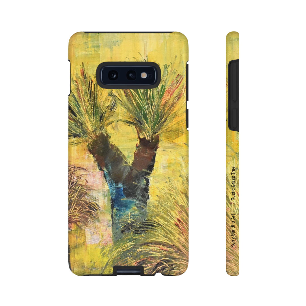 Rustic Grass Tree - TOUGH PHONE CASES for Samsung & iPhones - by Kerry Sandhu Art