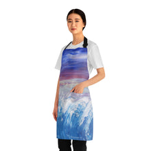 Load image into Gallery viewer, Apron - lightweight, silky finish 100% polyester, two front pockets. Many original artwork designs by Kerry Sandhu Art
