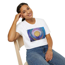 Load image into Gallery viewer, T-Shirt made from very soft materials, no side seams. Feels like bliss to wear! Many designs by Kerry Sandhu Art
