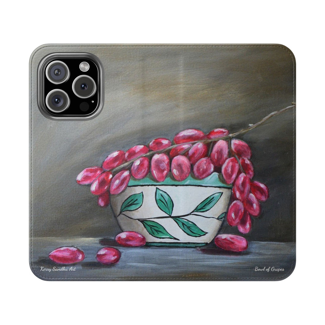 Bowl of Grapes - PHONE CASE WALLET for Samsung & iPhones - by Kerry Sandhu Art