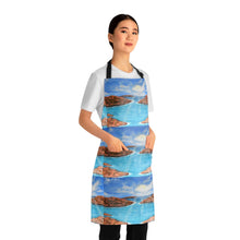 Load image into Gallery viewer, Apron - lightweight, silky finish 100% polyester, two front pockets. Many original artwork designs by Kerry Sandhu Art
