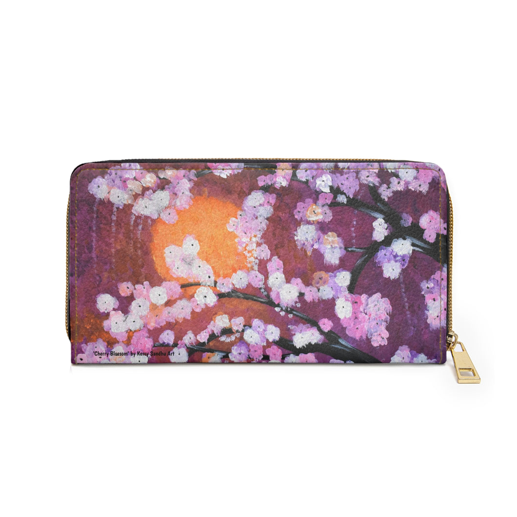 Cherry Blossom - ZIPPER WALLET - Designed from original artwork