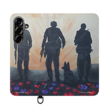 Load image into Gallery viewer, The Dust of Uruzgan (with Poppies) - PHONE CASE WALLET - by Kerry Sandhu Art
