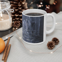 Load image into Gallery viewer, 11oz BPA, lead-free, microwave/dishwasher safe, white ceramic, vivid colours. Many original artworks by Kerry Sandhu Art

